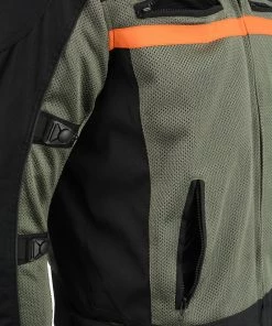 M-BOSS Motorcycle Apparel Motorcycle Jackets M Boss Motorcycle Apparel BOS11707 Men's Armored Black And Grey Nylon And Mesh Racer Jacket