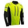 Motorcycle Jackets M-Boss Motorcycle Apparel BOS11707 Men's Armored High Visibility Green Textile And Mesh Racer Jacket