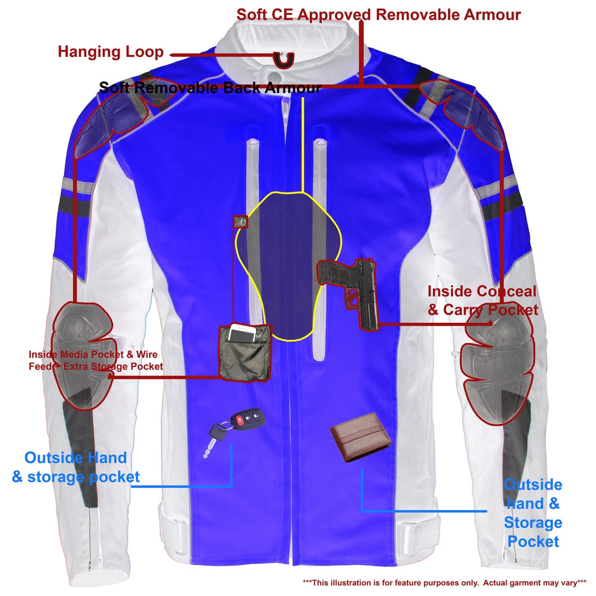 Motorcycle Jackets M-Boss Motorcycle Apparel BOS11707 Men's Armored High Visibility Green Textile And Mesh Racer Jacket