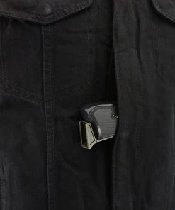 M-BOSS Motorcycle Apparel Motorcycle Vests M Boss Motorcycle Apparel BOS13000 Men's Black Denim Club Style Vest With Hidden Zipper