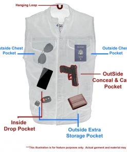 M-BOSS Motorcycle Apparel Motorcycle Vests M Boss Motorcycle Apparel BOS13000 Men's Black Denim Club Style Vest With Hidden Zipper