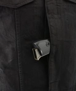 M-BOSS Motorcycle Apparel M Boss Motorcycle Apparel BOS13001 Men's Black Collarless Denim Club Style Vest With Hidden Zipper