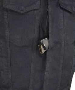 M-BOSS Motorcycle Apparel Motorcycle Vests M Boss Motorcycle Apparel BOS13004 Men's Black Denim Snap Front Vest With Shirt Collar