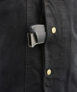 M-BOSS Motorcycle Apparel Motorcycle Vests M Boss Motorcycle Apparel BOS13005 Men's Black Side Lace Denim Vest With Denim Style Chest Pockets