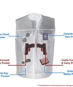 M-BOSS Motorcycle Apparel Motorcycle Vests M Boss Motorcycle Apparel BOS13511 Men’s Black Collarless SOA Style Dual Snap And Zip Front Leather Motorcycle Vest