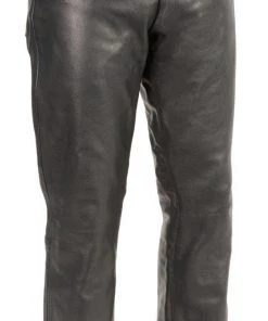 M-BOSS Motorcycle Apparel M Boss Motorcycle Apparel BOS15500 Men's Black Classic 5 Pocket Leather Pants