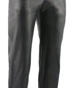 M-Boss Motorcycle Apparel BOS15570 Men’s Black Jean Style Leather Pants