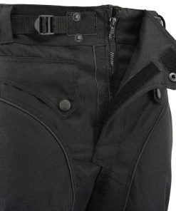 M-Boss Motorcycle Apparel BOS15572 Men's Black Waterproof Textile Street Pants With Knee Armor