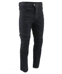 Motorcycle Pants & Chaps M-Boss Motorcycle Apparel BOS15573 Men’s Black Denim Motorcycle Pants With CE Armor And Kevlar
