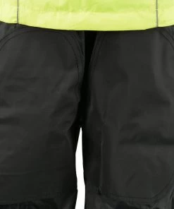 M-BOSS Motorcycle Apparel Riding Gear M Boss Motorcycle Apparel BOS19501 Men’s Black And High-Viz Green Two-Piece Motorcycle Rain Suit