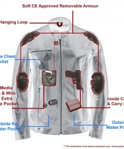 M-BOSS Motorcycle Apparel M Boss Motorcycle Apparel BOS22502 Ladies Black Armored Leather Jacket With Accordion Panels Leather Motorcycle Jackets