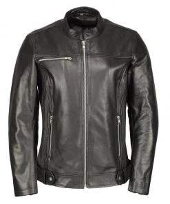 M-BOSS Motorcycle Apparel M Boss Motorcycle Apparel BOS22502 Ladies Black Armored Leather Jacket With Accordion Panels Leather Motorcycle Jackets