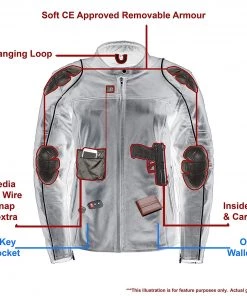 M-BOSS Motorcycle Apparel Leather Motorcycle Jackets M Boss Motorcycle Apparel BOS22504 Ladies Black Leather Jacket With Full Armor And White Piping