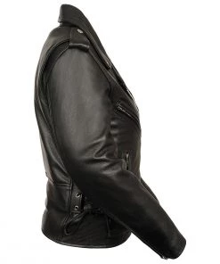 M-Boss Motorcycle Apparel BOS22506 Women's ‘Conceal And Carry’ Classic Biker Leather Jacket