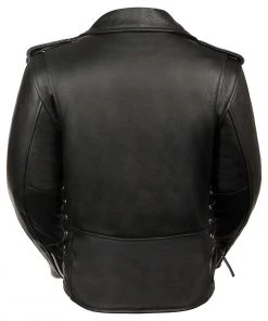 M-Boss Motorcycle Apparel BOS22506 Women's ‘Conceal And Carry’ Classic Biker Leather Jacket