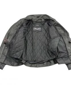 Leather Motorcycle Jackets M-Boss Motorcycle Apparel BOS22507 Women's Classic Braided Biker Leather Motorcycle Jacket