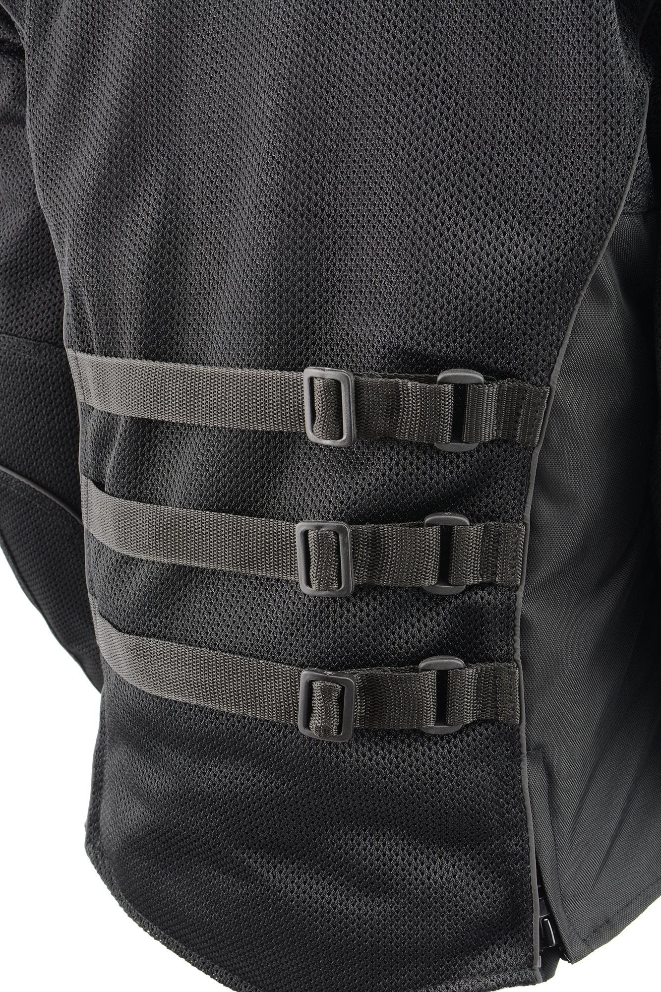 M-BOSS Motorcycle Apparel M Boss Motorcycle Apparel BOS22700 Ladies Black Mesh Jacket With Flower Printing