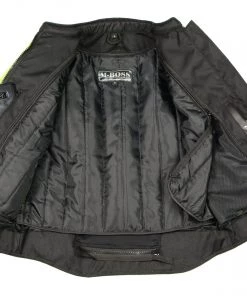 M-BOSS Motorcycle Apparel M Boss Motorcycle Apparel BOS22700 Ladies Black And Red Mesh Jacket With Flower Printing Motorcycle Jackets