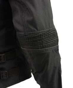 M-BOSS Motorcycle Apparel M Boss Motorcycle Apparel BOS22701 Ladies Black Textile Armored Racing Jacket And Reflective Design