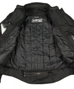 M-BOSS Motorcycle Apparel Motorcycle Jackets M Boss Motorcycle Apparel BOS22702 Ladies Black And Purple Mesh Racer Jacket With Full Armor