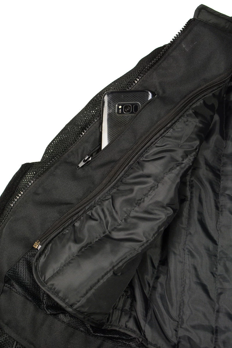 M-BOSS Motorcycle Apparel M Boss Motorcycle Apparel BOS22702 Ladies Black Mesh Racer Jacket With Full Armor