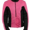 M-BOSS Motorcycle Apparel M Boss Motorcycle Apparel BOS22702 Ladies Black And Fuchsia Mesh Racer Jacket With Full Armor