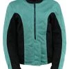 M-BOSS Motorcycle Apparel M Boss Motorcycle Apparel BOS22702 Ladies Black And Turquoise Mesh Racer Jacket With Full Armor Motorcycle Jackets