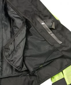 M-BOSS Motorcycle Apparel M Boss Motorcycle Apparel BOS22705 Ladies Hi Vis Green Mesh Racer Jacket With Open Neck Motorcycle Jackets