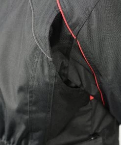 M-BOSS Motorcycle Apparel M Boss Motorcycle Apparel BOS22706 Ladies Black And Red Nylon Racer Jacket With Full Armor