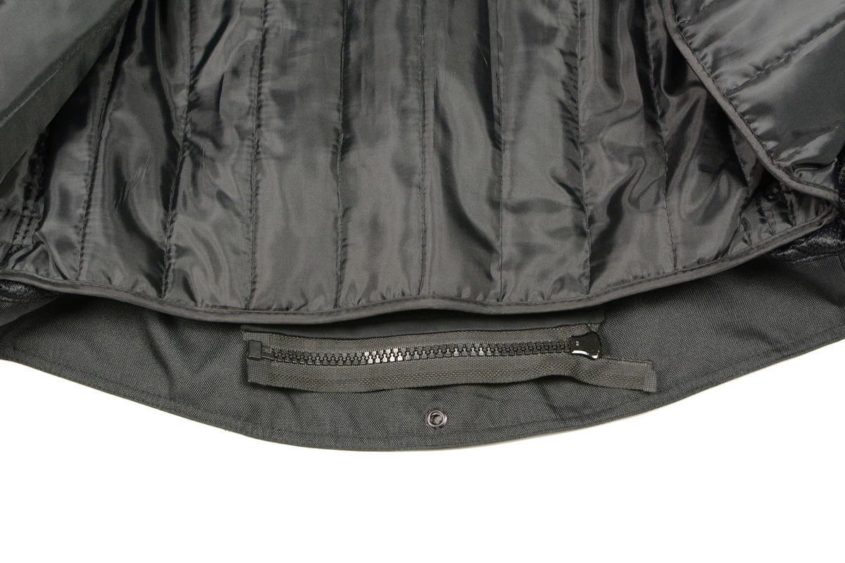 M-BOSS Motorcycle Apparel M Boss Motorcycle Apparel BOS22706 Ladies Black And Red Nylon Racer Jacket With Full Armor