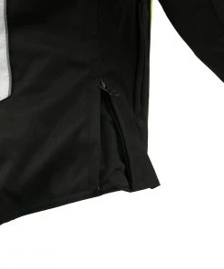 M-BOSS Motorcycle Apparel Motorcycle Jackets M Boss Apparel BOS22708 Ladies High Visibility Green Waterproof Moto Jacket With Armor