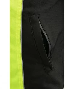 M-BOSS Motorcycle Apparel Motorcycle Jackets M Boss Apparel BOS22708 Ladies High Visibility Green Waterproof Moto Jacket With Armor