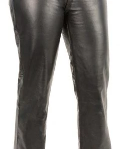 M-BOSS Motorcycle Apparel M Boss Motorcycle Apparel Pants BOS26501 Ladies Classic 5 Pocket Leather Pants Black