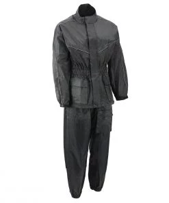 M-Boss Motorcycle Apparel BOS29601 Unisex Two-Piece Motorcycle Rain Gear Riding Gear