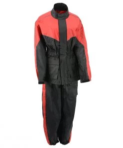 M-Boss Motorcycle Apparel BOS29601 Unisex Two-Piece Motorcycle Rain Gear Riding Gear
