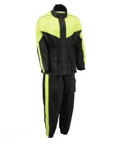 M-Boss Motorcycle Apparel BOS29601 Unisex Two-Piece Motorcycle Rain Gear Riding Gear