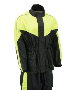 M-Boss Motorcycle Apparel BOS29601 Unisex Two-Piece Motorcycle Rain Gear Riding Gear