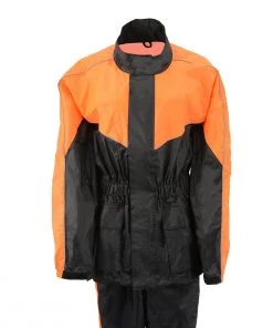 M-Boss Motorcycle Apparel BOS29601 Unisex Two-Piece Motorcycle Rain Gear Riding Gear