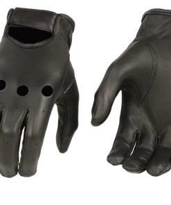 Xelement XG37534 Men's Black Unlined Leather Classic Style Driving Gloves
