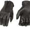 M-BOSS Motorcycle Apparel Riding Gear M Boss Motorcycle Apparel BOS37536 Ladies Black Unlined Leather Gloves With Zipper Closure