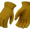 M-BOSS Motorcycle Apparel M Boss Motorcycle Apparel BOS37545 Men's Yellow Lined Full Grain Deerskin Gloves