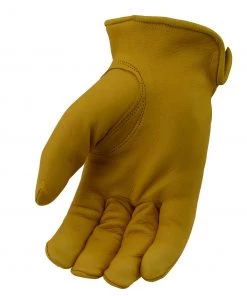 Riding Gear Milwaukee Leather G011T Men's Tan Full Grain Deerskin Gloves