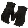 M-Boss Motorcycle Apparel BOS37551 Men's Black Thermal Lined Deer Suede Gloves Riding Gear