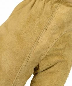 Riding Gear M-Boss Motorcycle Apparel BOS37552 Men's Sand Color Thermal Lined Gloves Made Of USA Deer Suede