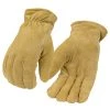 Riding Gear M-Boss Motorcycle Apparel BOS37552 Men's Sand Color Thermal Lined Gloves Made Of USA Deer Suede
