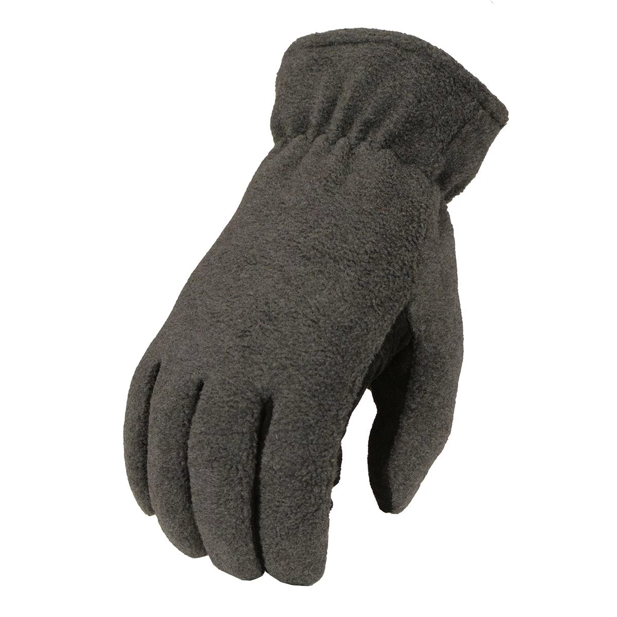 Milwaukee Leather G057 Men's Black And Grey Fleece With Suede Palm Thermal Lined Gloves Riding Gear