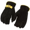 M-Boss Motorcycle Apparel BOS37555 Men's Black And Tan USA Deer Suede Gloves