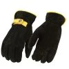 M-BOSS Motorcycle Apparel Riding Gear M Boss Apparel BOS37558 Men's Black And Tan Leather Deer Skin Gloves