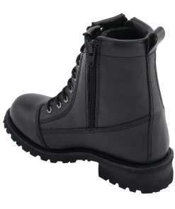 M-BOSS Motorcycle Apparel M Boss Motorcycle Apparel BOS49005 Men's 8 Inch Black Accelerator Leather Motorcycle Boots