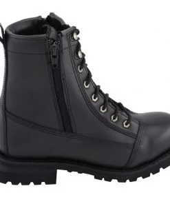 M-BOSS Motorcycle Apparel M Boss Motorcycle Apparel BOS49005 Men's 8 Inch Black Accelerator Leather Motorcycle Boots